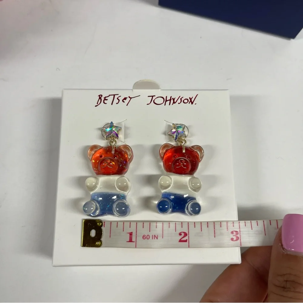 🐻BETSEY JOHNSON GLITTER GUMMY BEAR EARRINGS